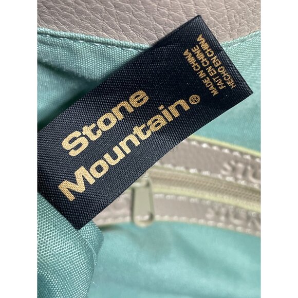 Stone Mountain Leather Shoulder Bag With Multiple Zippers & Pockets Pebbled Fini - Picture 5 of 7